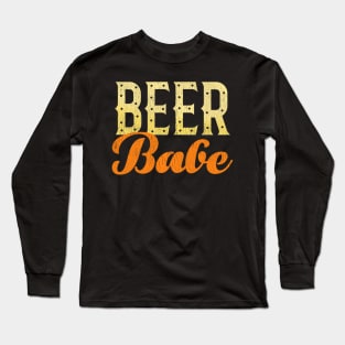 Womens Beer Babe graphic l Craft Beer drinking and brewing  design Long Sleeve T-Shirt
